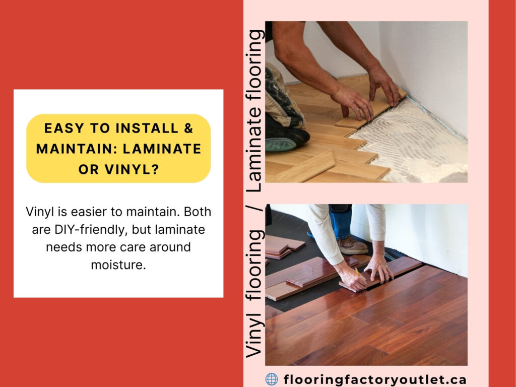 Vinyl vs laminate flooring – which is better for easy installation and maintenance.
